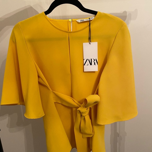 Zara Yellow Blouse - Picture 1 of 5